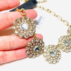 ❤️S A L E ❤️ J-crew Gold Tone  Rhinestone Statement Necklace